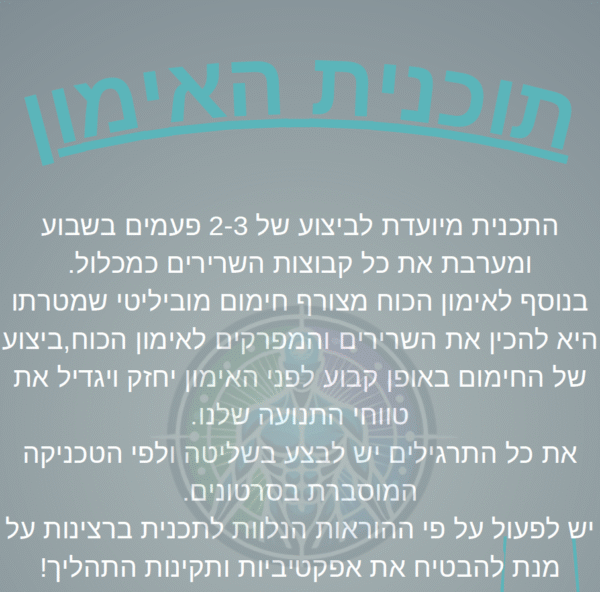 תכנית פול בודי בפארק - רמה 1