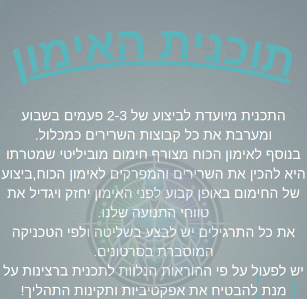 תכנית פול בודי בפארק - רמה 2